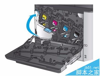 HP M680打印機(jī)怎么更換碳粉收集裝置?