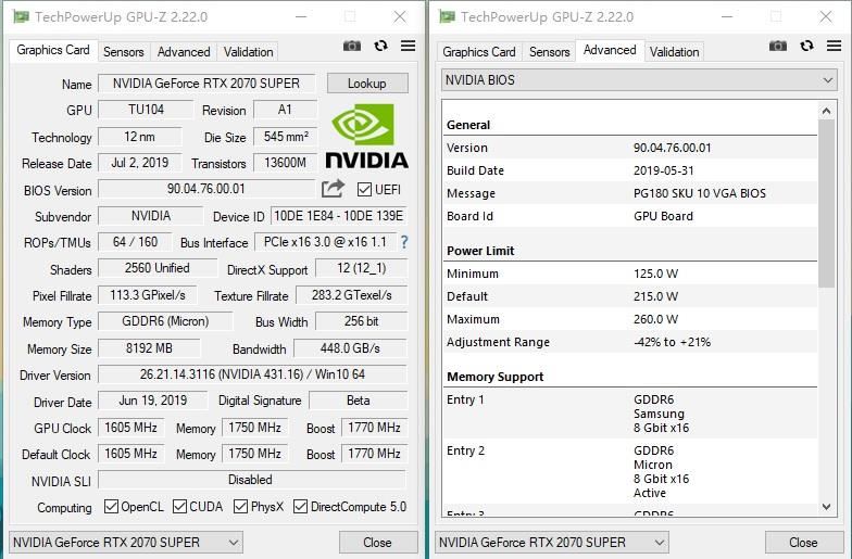 RTX 2060/2070 Super顯卡全面圖解評(píng)測(cè)