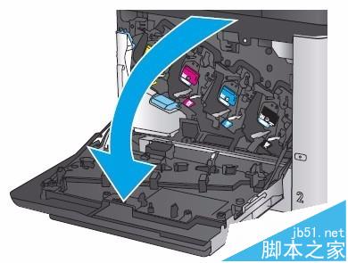 HP M680打印機(jī)怎么更換碳粉收集裝置?