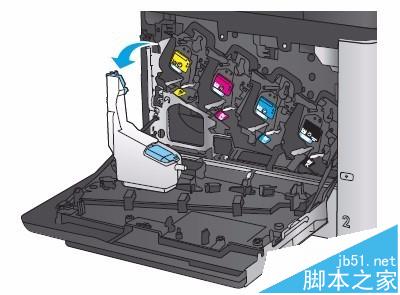 HP M680打印機(jī)怎么更換碳粉收集裝置?