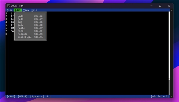 微軟確認(rèn)Windows 11預(yù)裝軟件+1：僅230KB的“Edit”文本編輯器