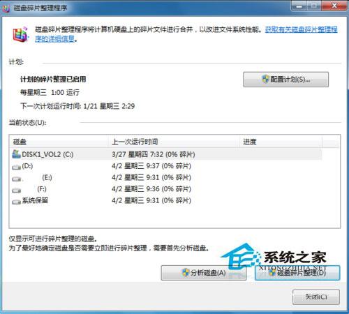 Win7系統(tǒng)下SSD固態(tài)硬盤(pán)為什么不能用磁盤(pán)碎片整理？